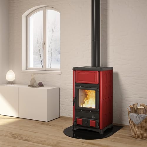 La Nordica 7112711 Concita 2.0 Kaminofen Majolika Bordeaux/A+