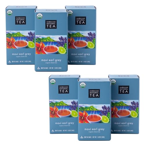 Image of Hawaiian Natural Tea Organic Maui Lavender Earl Grey Tea Bags - Premium Black Tea - Antioxidant Rich - 120 Tea Bags