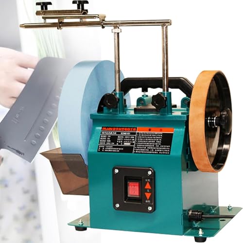 Image of Electric Wet Stone Grinder, Knife Sharpener, Blade With Adjustable Water Reservoir For Sharpening Chisels And Planer Blades Green