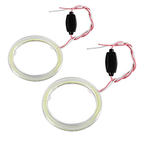 Halo Light Car + COB Faro Anelli Auto Alone Halo Angel Eye COB Chip Faro DRL LED per Auto Moto(70mm)