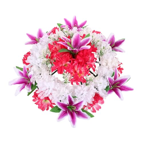 GRIRIW Conmemorativa De Flores Artificiales para Funerales Guirnalda Falsa para Funerales Coronas Artificiales para Sacrificios para Aleatorios
