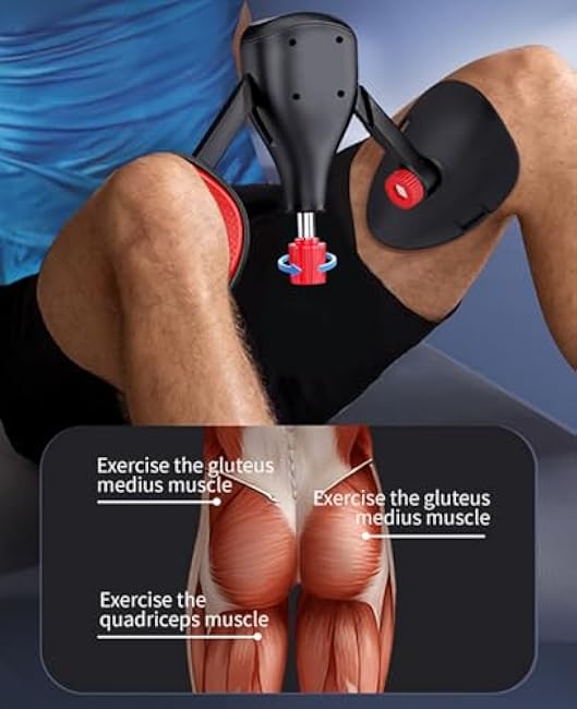 Thigh Trainer 0-77 lbs Adjustable Resistance, Pelvic Floor Exercise Devices with Fixed Leg Straps and Replaceable Handle, Kegel Exerciser Pelvic Floor Muscle Inner Thigh Exerciser for Women Men