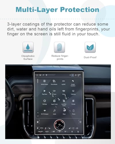 Image of CDEFG 4Pcs for 2025 2026 GMC Yukon Screen Protector, 16.8-inch Touchscreen for 2025 2026 GMC Yukon Accessories 11-Inch Digital Instrument Cluster Nano Screen Protectors HD Clear