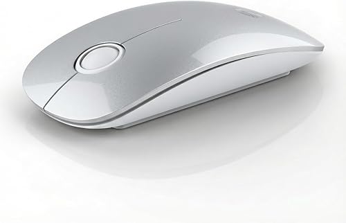 Miniatura 15 de Ratón inalámbrico Bluetooth - (BT5.1+USB) Ratón de computadora delgado de doble modo con clic silencioso, bajo consumo y 1600 DPI, ratón inalámbrico