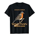Oiseau Turdus Migratorius du Territoire du Wisconsin T-Shirt