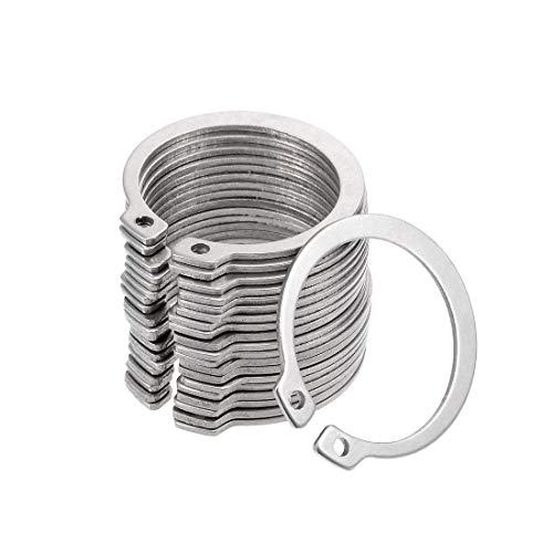 Circlips extérieurs 40mm uxcell en acier inoxydable 304 pour fixation mécanique (20 pièces)