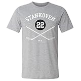 500 LEVEL Logan Stankoven Shirt - Logan Stankoven Carolina Sticks WHT (Heather Gray, Small)