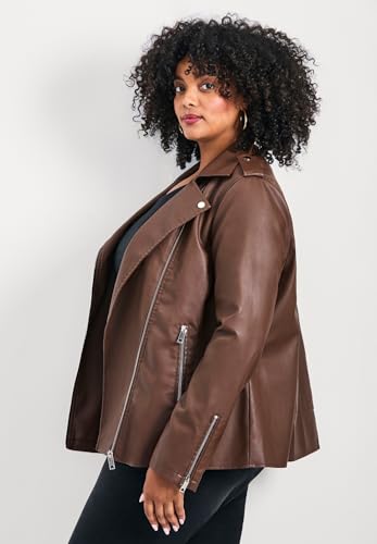 Women's Plus Size Jane Faux Leather Jacket3