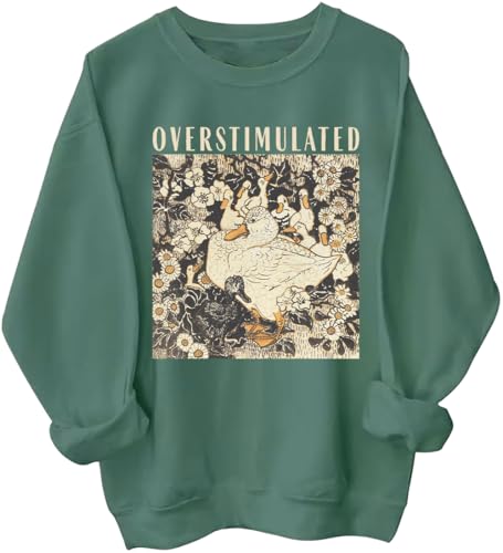 Overstimulated Mama Duck Shirt Overstimulated Mama Duck Sweatshirt Unisex Funny Ducks Graphic Sweatshirt