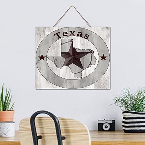 Décoration murale Texas en bois rustique 25x30 cm pour salon - 4