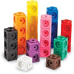 Learning Resources MathLink Cubes – Set of 100, Ages 5+, Counting Blocks for Early Maths Skills, Linking Cubes for Addition, Subtraction & Patterning