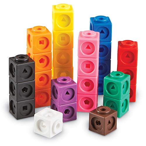 Learning Resources MathLink Cubes Set of 100 Ages 5+ Counting Blocks for Early Maths Skills Linking Cubes for Addition Subtraction & Patterning