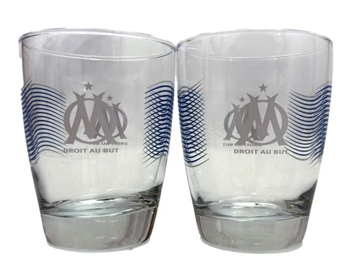 OLYMPIQUE DE MARSEILLE 2 x Verre à eau 28cl OM Collection officielle