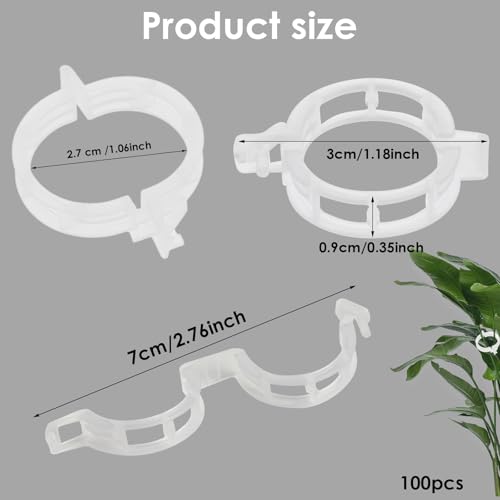 Tyqour 100pcs Tomato Plant Clips for Climbing Plants Plant Supports for Outdoor Plants Garden Plant Support Clips Vine Stem Clips for Fixing Tomatoes Vegetables - Image 4