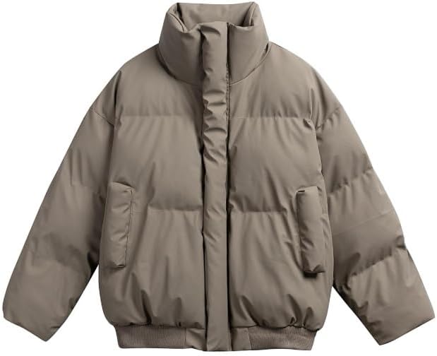 Casual Warm Jacket Retro Cotton Padded with Stand Up Collar for Both Men Women