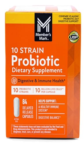 Member Mark 10 Strain Probiotic Capsules, 84 ct.