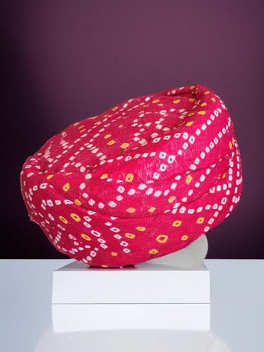 Image of Imperial Safa Jodhpuri Pachrangi Lahriya paghdi,Atiyali, Rajputana darbari Safo,Pagdi, Multi Colour, Rajasthani Casual Wear Turban Self Design Traditional Rajasthani Panchrangi, Wedding