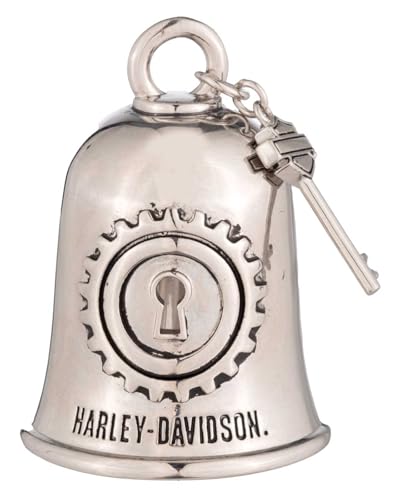 Harley-Davidson Lock & Key Charm H-D Ride Bell, Silver Finish