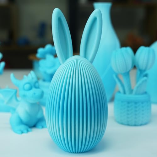 Image of GratKit Gradient PETG Filament, Color Change 3D Printer Filament 1.75mm, 1kg, Multicolor PETG Translucent Gradient Lake Blue White
