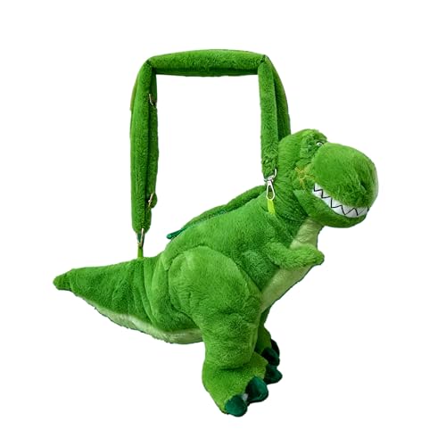 CBMZHF Peluche de dinosaurio T-Rex, tamaño gigante de 50 cm, con costuras de seguridad, color verde esmeralda y blanco crema, hipoalergénico y lavable