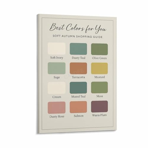 Soft Autumn Colour Palette Poster Neutrals Warm Shades Fashion Design