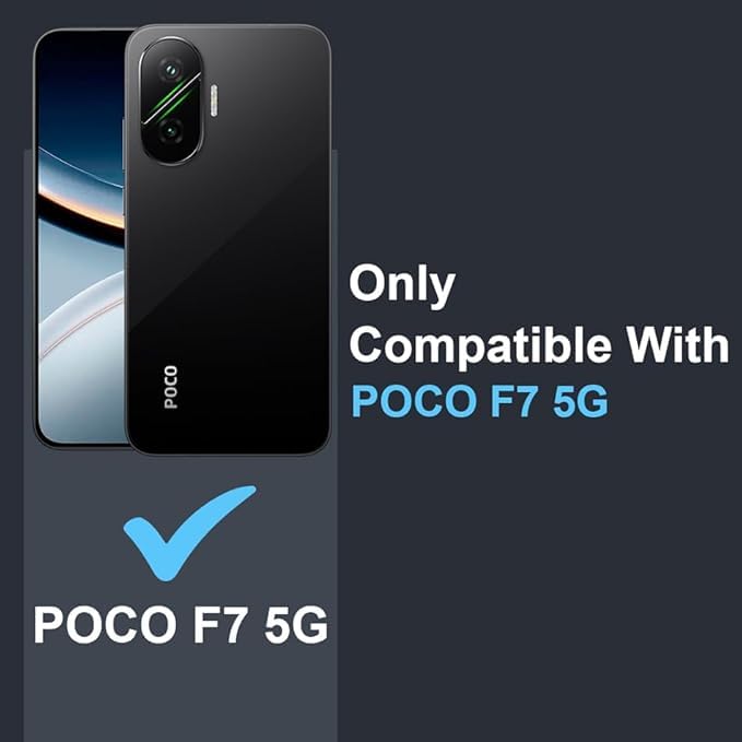 Image of Fashionury Crystal Clear Case for Poco F7 5G | Yellowing Resistance | Transparent TPU Silicone | Raised Camera Lips | Slim Transparent Cover
