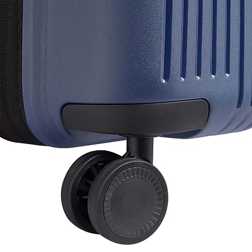 Image of DELSEY Paris ORDENER 66 cms Medium Check-in Polypropylene Hard Sided 8 Wheels Spinner Suitcase /Trolley Bag for Travel with TSA Lock- Blue