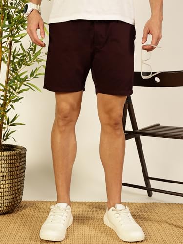 Image of Thomas Scott Men's | Solid | Chino Shorts | Regular Fit | 100% Cotton | Above Knee | Casual Short