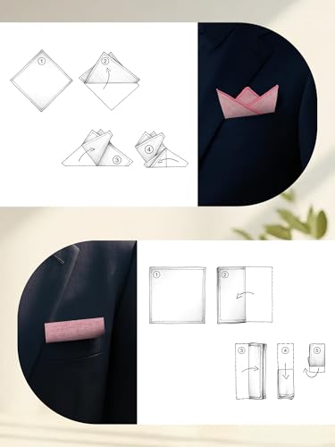 Image of Mantieqingway Cotton Handkerchiefs for Men Solid Color Pocket Square for Suit Formal Wedding Church