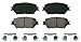 Wagner QuickStop ZD908 Ceramic Disc Pad Set Includes Pad Installation Hardware, Front