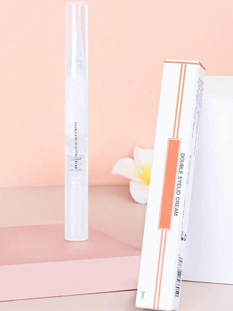 Pegamento de lápiz de párpado doble, pegamento invisible doble, crema de peinado de párpados, adhesivo duradero para levantar los párpados, crema hace que los ojos sean más grandes