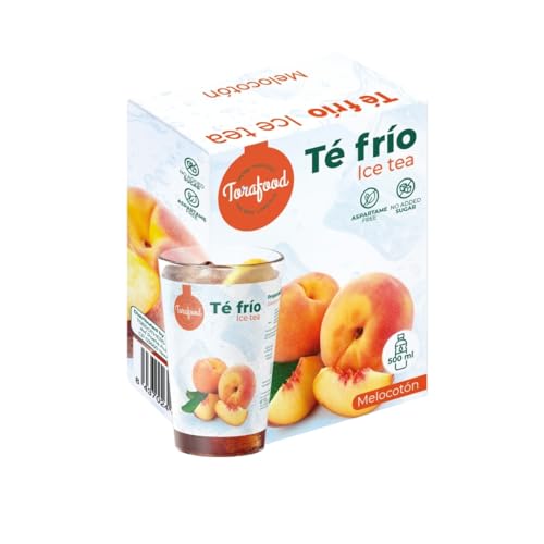 Té Frío Melocotón en Polvo | Sin Azúcar Añadido | Sin Aspartame | 12 Sobres | Bebida Refrescante Instantánea | Torafood