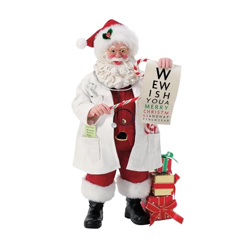 Department 56 - Department 56 Possible Dreams Sports and Leisure Santa Eye Chart Time of The Year Again Figurine, 10.5 Inch, Multicolor