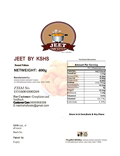 Image of JEET by KSHS Imli Candy, Khatti, Methi Imli, Tamarind Twist Candy, Tamarind Candy (400) GRAMS