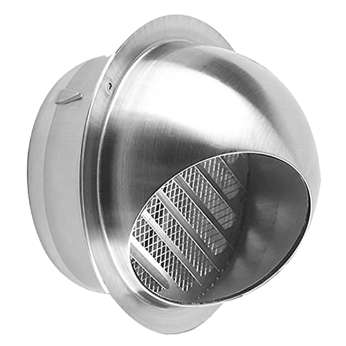 LIGUOYI Lüftung Wetterschutzgitter, Lüftung Aussenhaube Regenfest/Wasserdicht, Garage Bad, Runde Öffnungen Dauerhaft Küche Dunstabzugshaube Abdeckung Außen (Color : Silver, Size : 16 Cover