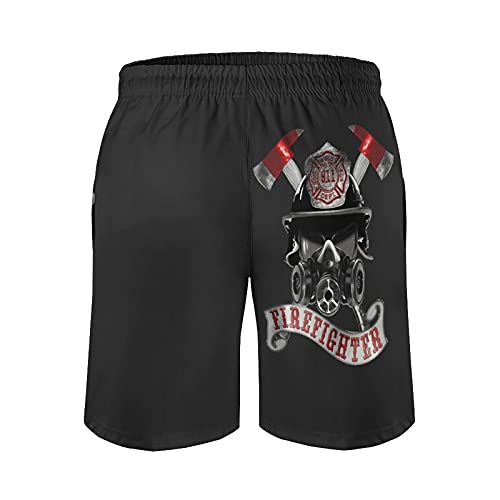 Firefighter First in Last Out Men's Summer Quick Dry Swim Trunks Casual Board Shorts Beachwear for Boys Men3