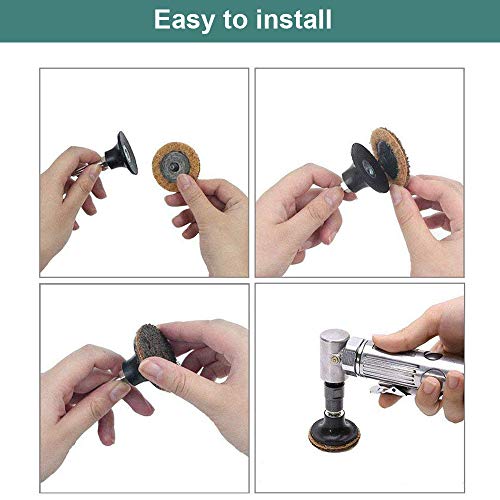 Yofuly 36Pcs Sanding Discs Set, 2-Inch Roloc Quick Change Discs With 1/4 Inch Holder, Surface Conditioning Discs For Die Grinder Surface Prep Strip Grind Polish Burr Finish Rust Paint Removal #TOP5