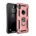 Produktbild HEYB für LG G8X ThinQ Hülle,Rugged Outdoor Stoßfest Schutzhülle mit Ständer Dual Layer Hard PC + TPU Bumper Handyhülle für LG G8X ThinQ-Roségold