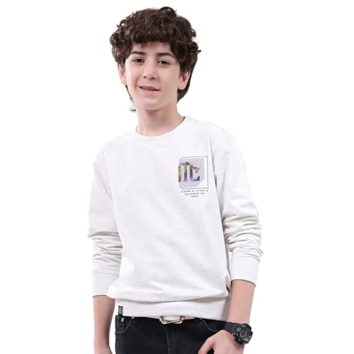 Image of Monte Carlo Boys Printed Regular Fit Round Neck Full Sleeve T-Shirt | Comfortable Kids wear | Fun Printed Style | Soft Cotton Casual Outfit | Full Sleeve T-Shirt for Boy's