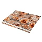 Bohemian Moroccan Style Pinecone Rust Acrylic Cutting Board With Lip Anti-Slip Over The Counter Cutting Board Housewarming Gifts