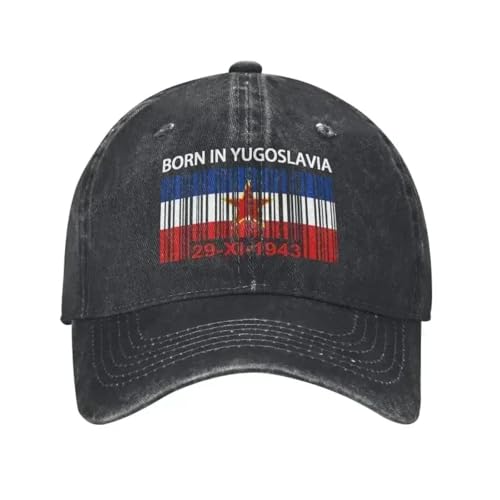 Casquette de baseball Yougoslavie en coton ajustable pour adulte