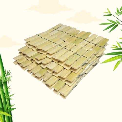 60 Prendedor Pregador de Roupa de Bambu + Tira Pelos. Kit com 60 Grampos de Roupa Para Varal, Melhor