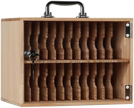 Secure Cell Phone Storage Cabinet with Lock - 24 Slots Lock Box for Phones, Ideal for Schools, Offices, Gyms, Factories - Safe Mobile Device Organizer