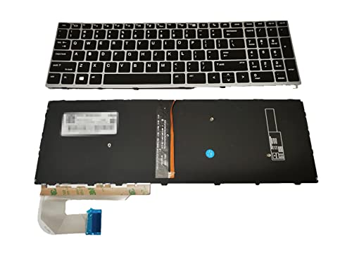 LIXSUNTEK �����p�L�[�{�[�h HP EliteBook 850 G5 850 G6 Zbook 15u G5 �m�[�g�p�\�R�� HP Elitebook 850 G6�L�[�{�[�h �V���o�[�t���[�� �o�b�N���C�g�t�� US�z��