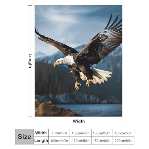 Couverture flanelle aigle idéale pour vos soirées canapé - 3