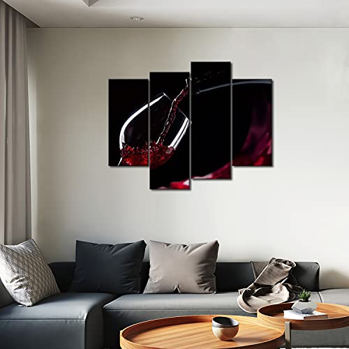 Red Wine In The Glass Wall Art Painting The Picture Print On Canvas Food Pictures For Home Decor Decoration #TOP4
