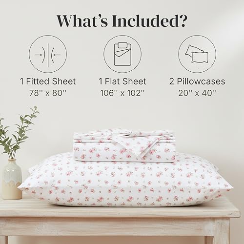 Modern Threads Silky Soft Microfiber and Wrinkle Free Sheets - Luxurious Microfiber Bed Sheets Includes Flat Sheet, Fitted Sheet with Deep Pockets, & Pillowcases Ivory, King by Modern Threads - Image 3