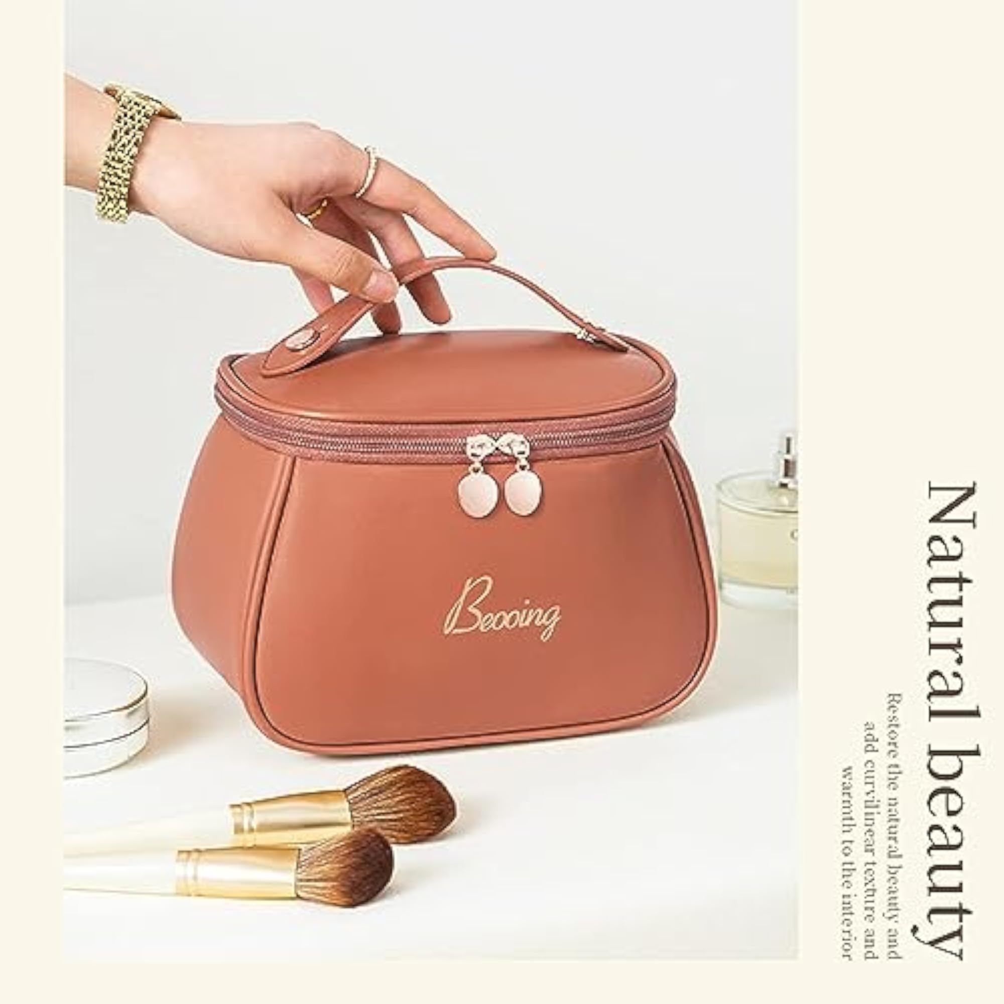 Professional Leather Cosmetic Makeup Kit Storage for Women