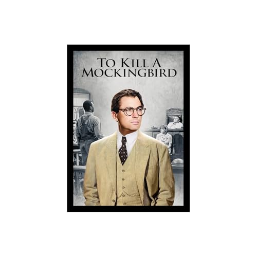 Image of BLINKART To Kill A Mockingbird (1962) Movie Poster Frame 12x18 Inch | Premium 300 GSM Paper Wall Print | Mid Century Vintage Film Artwork for Home, Bedroom, Living Room, Office | Framed Photo Decor