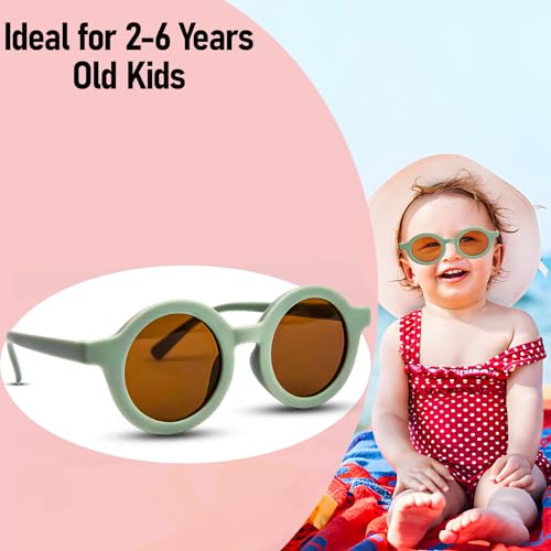 Image of Koochie-Koo Plastic Classic UV Protected Round Shaped Stylish Plastic Sunglass Mirror Sunlight Goggles Eyewear, Sunglasses Baby Boys & Girls, 2-6 Years (Set of 1)